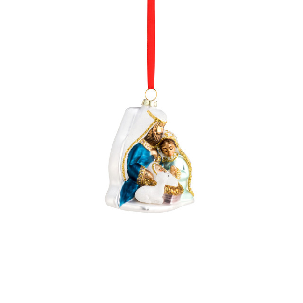 Blown Glass Holy Family Ornament