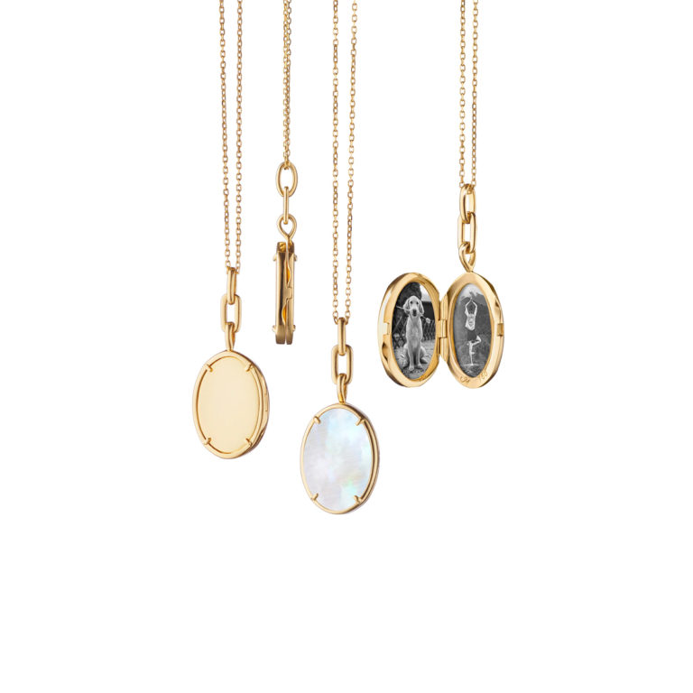 18K Yellow Gold Oval Locket Necklace