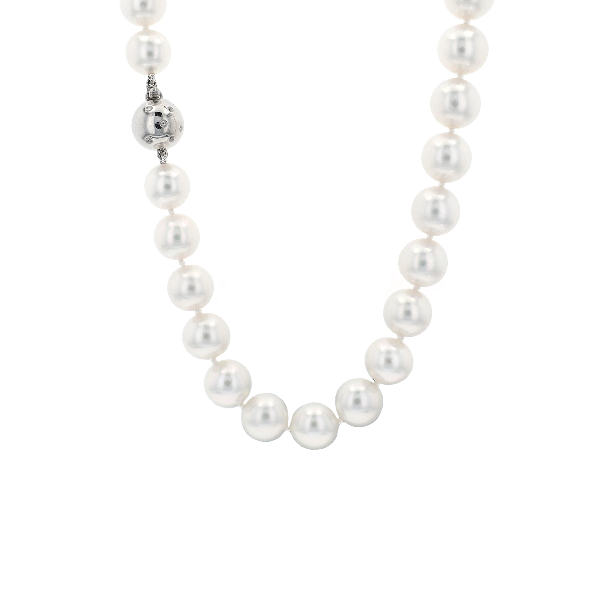14K White Gold White South Sea Pearl Necklace