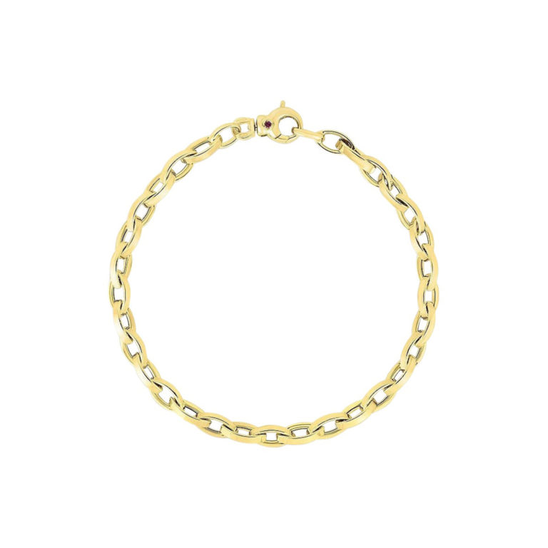 18K Yellow Gold Marquise Link Bracelet