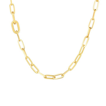 14K Yellow Gold Oval Link Necklace