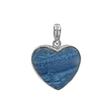 Sterling Silver Heart Opal Pendant