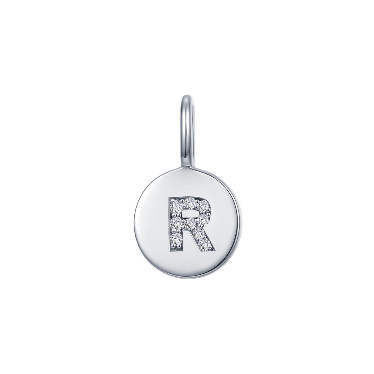 Sterling Silver Cubic Zirconia "R" Charm
