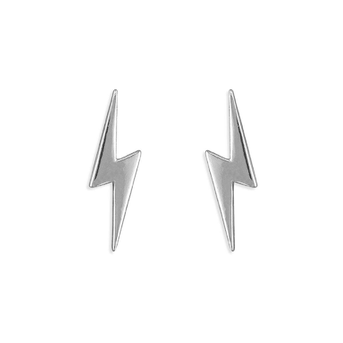Sterling Silver Lightning Bolt Earrings