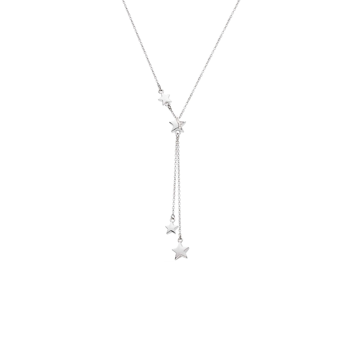 Sterling Silver Starlight Cubic Zirconia Lariat Necklace