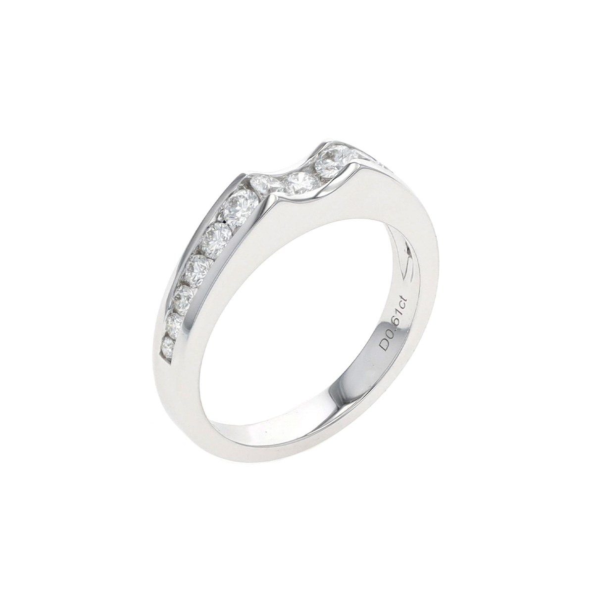 14K White Gold Diamond Fitted Wedding Band