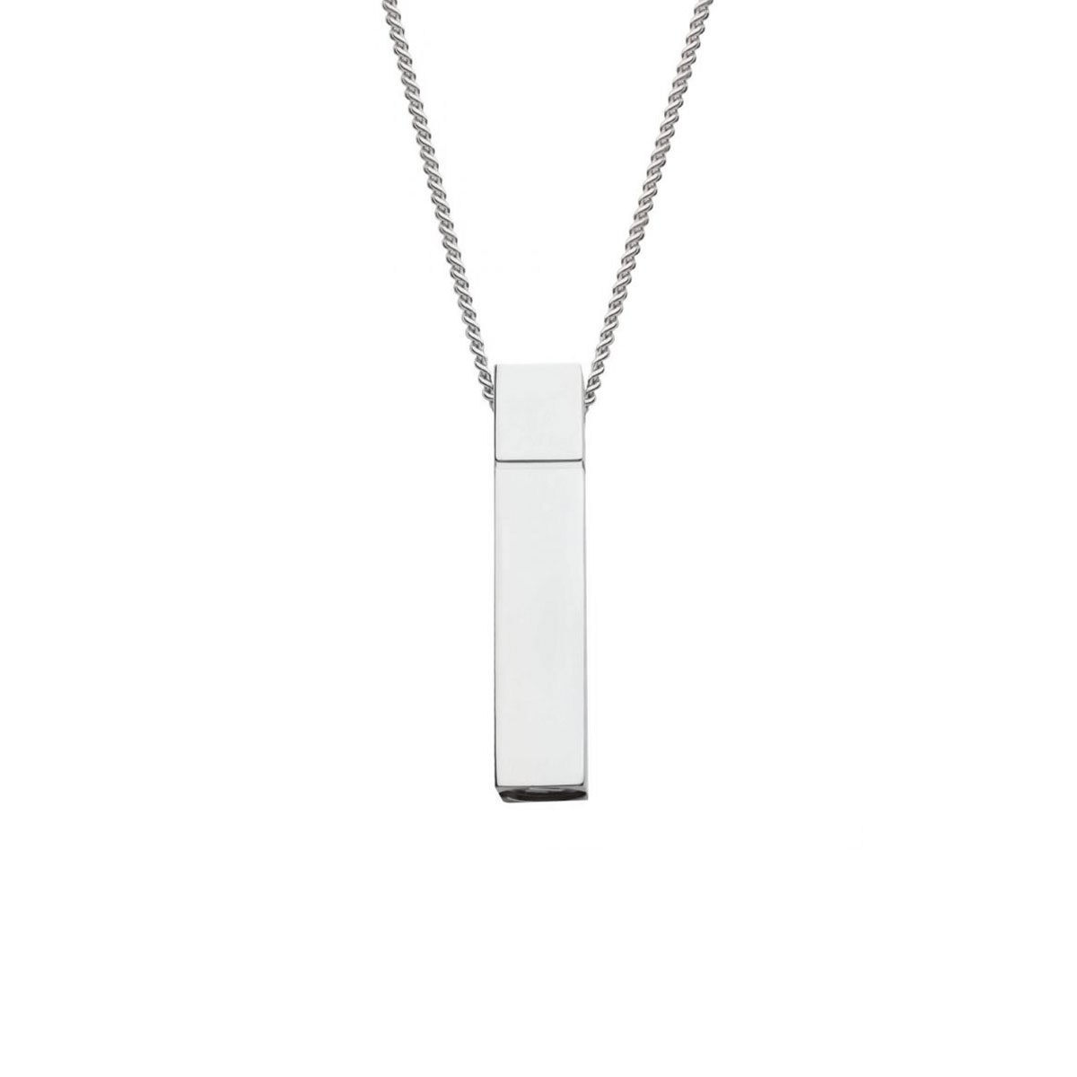 Sterling Silver Keepsake Bar Pendant with Chain
