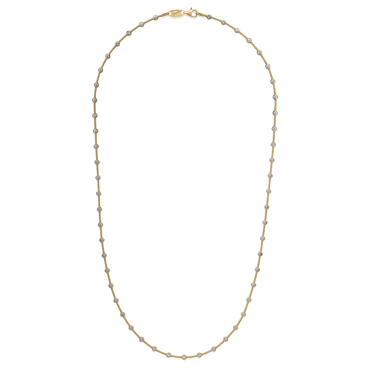 Gold Plated and Sterling Silver Textured Link Chain
