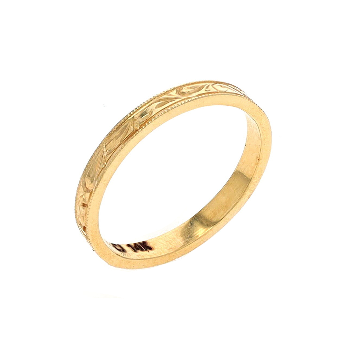 14K Yellow Gold "OG" Style Stack Band