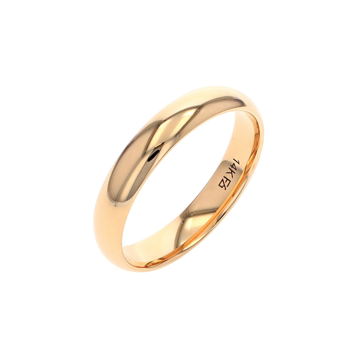14K Yellow Gold Low Dome Wedding Band