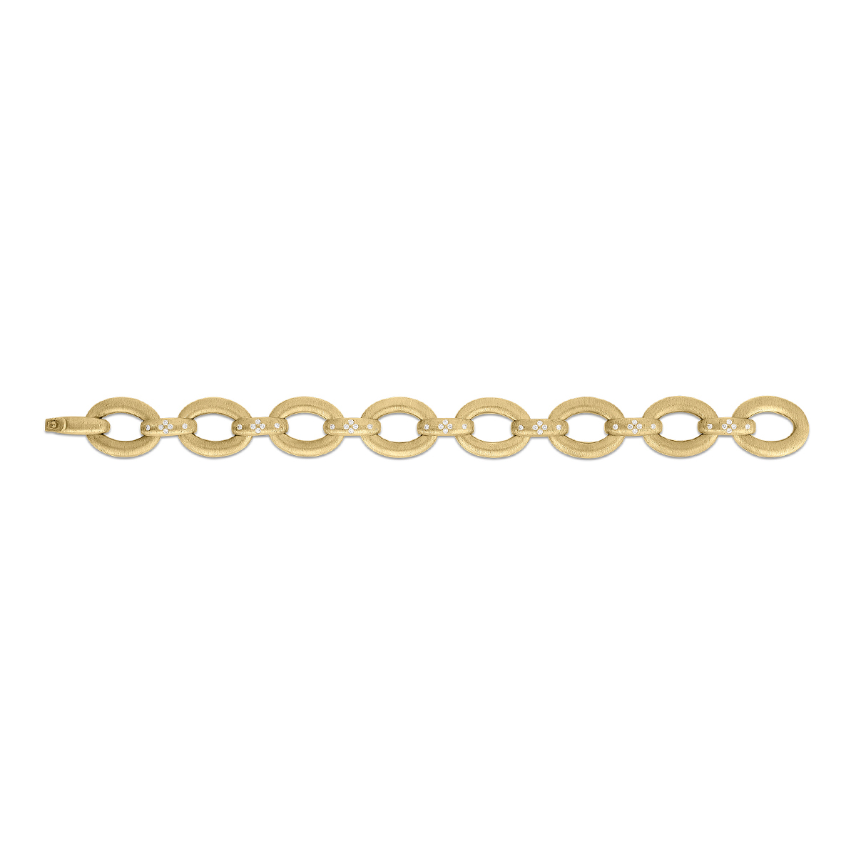 18K Yellow Gold Diamond Oro Classic Bracelet