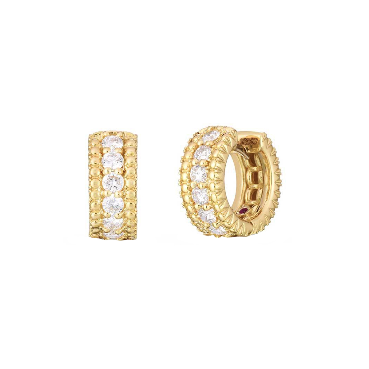 18K Yellow Gold Siena Diamond Hoop Earrings