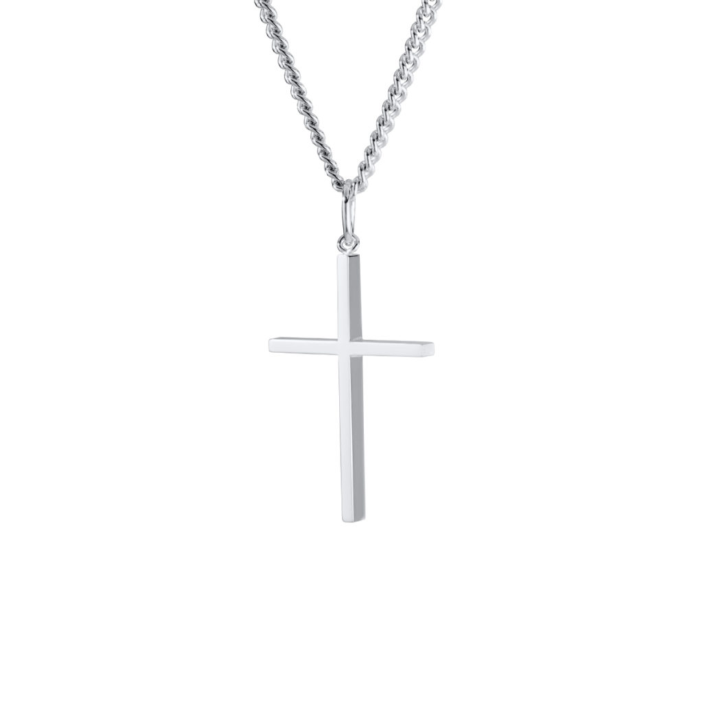 Stainless Steel Polished Cross Pendant with Chain