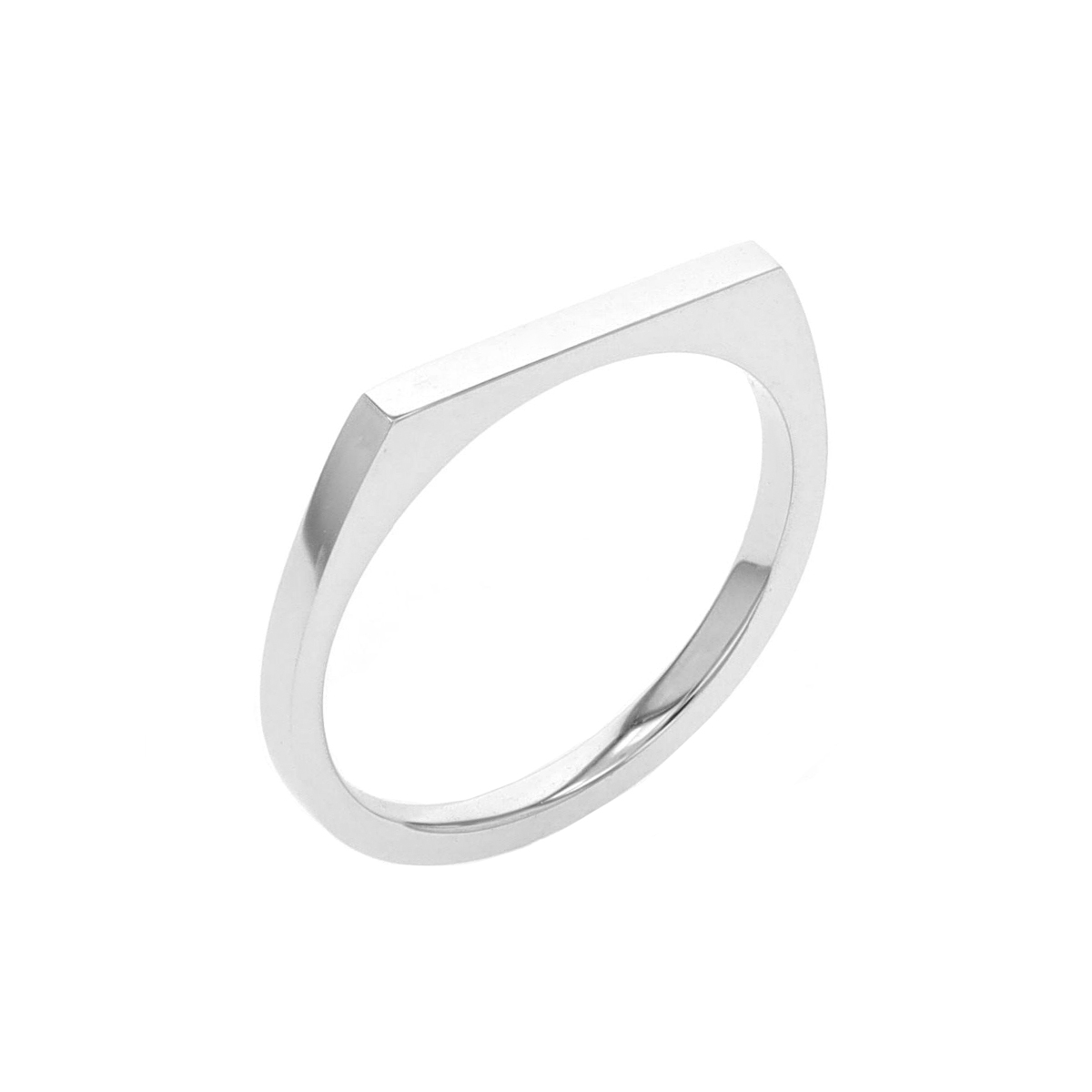14K White Gold Stackable Ring