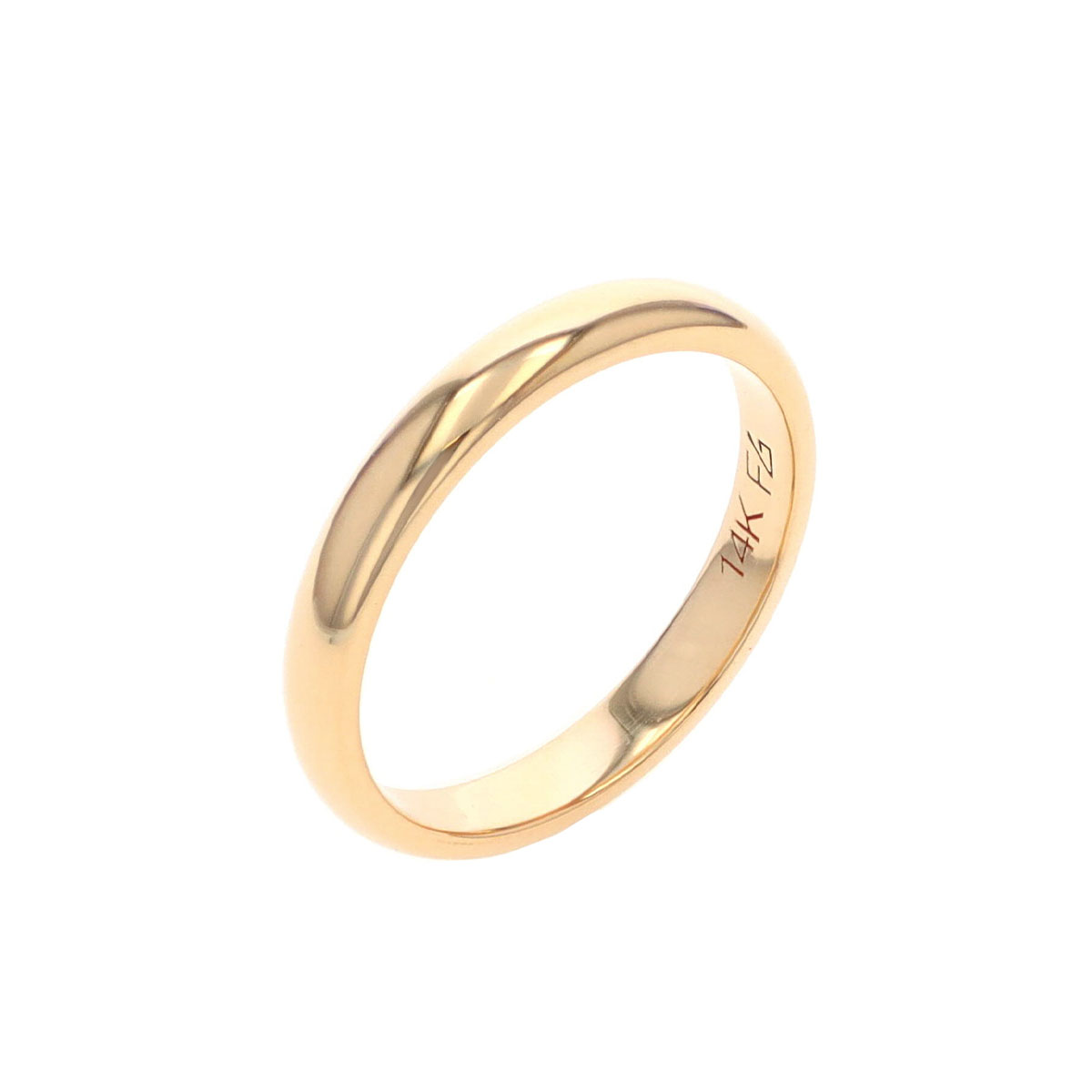14K Yellow Gold Half Round Plain Wedding Band - Josephs Jewelers