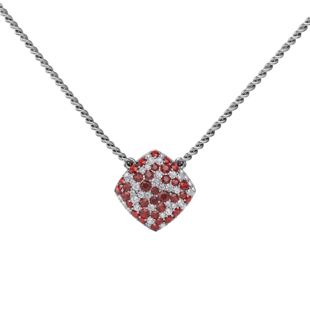 14K White Gold Scattered Ruby And Diamond Necklace Josephs Jewelers getting-ready-for-the-2019-wedding-season-with-nordstrom-dress-for