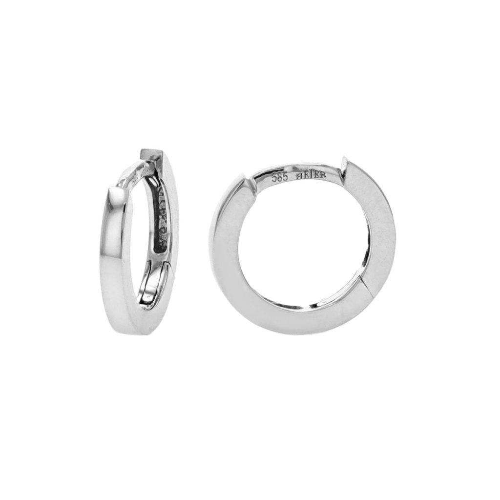 14K White Gold Small Huggie Hoop Earrings Josephs Jewelers