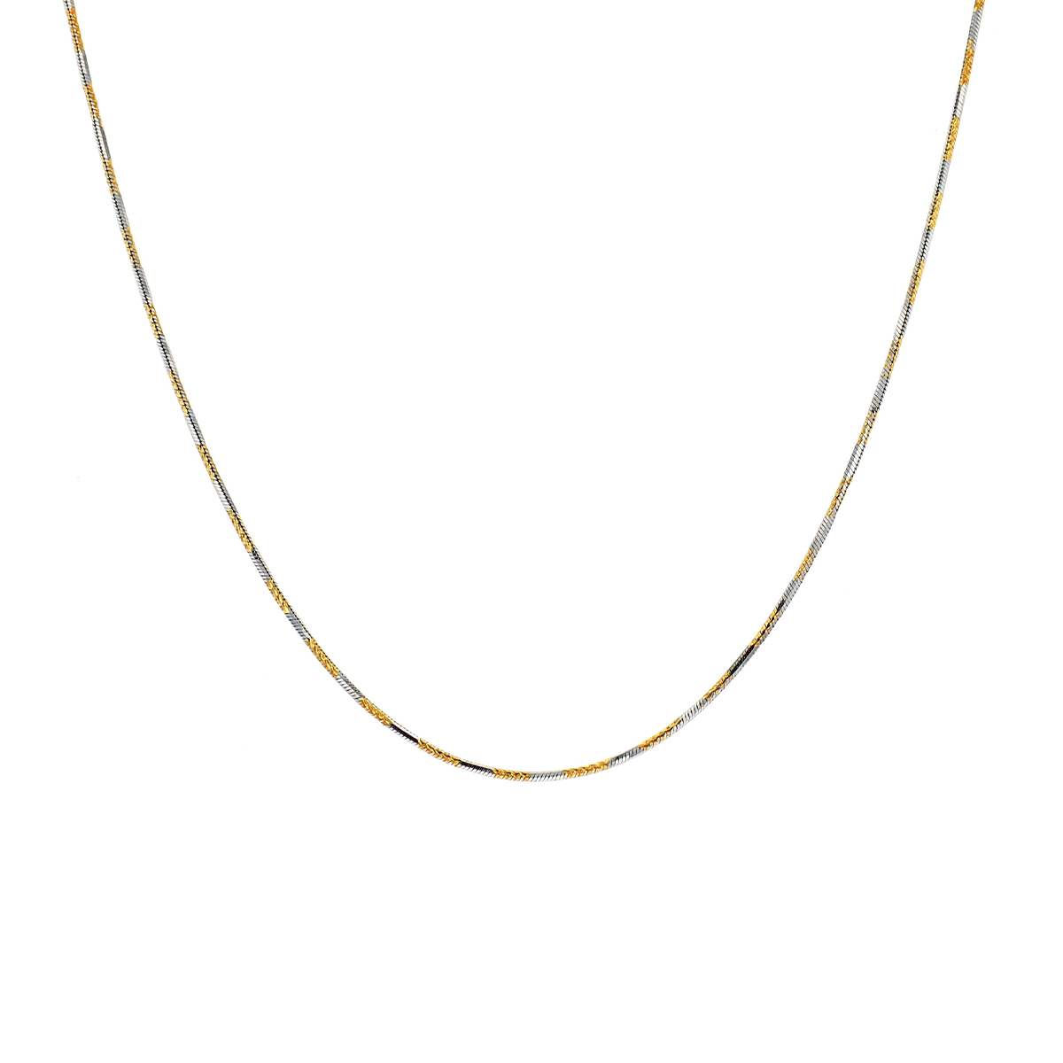 Estate 18K Two-Tone 16.5-Inch Snake Chain