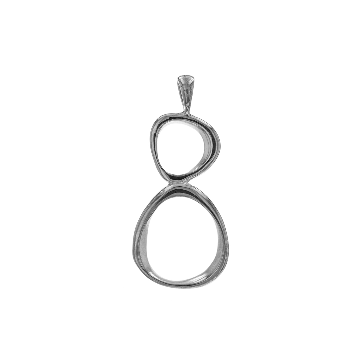 Sterling Silver Large Cascade Circle Pendant