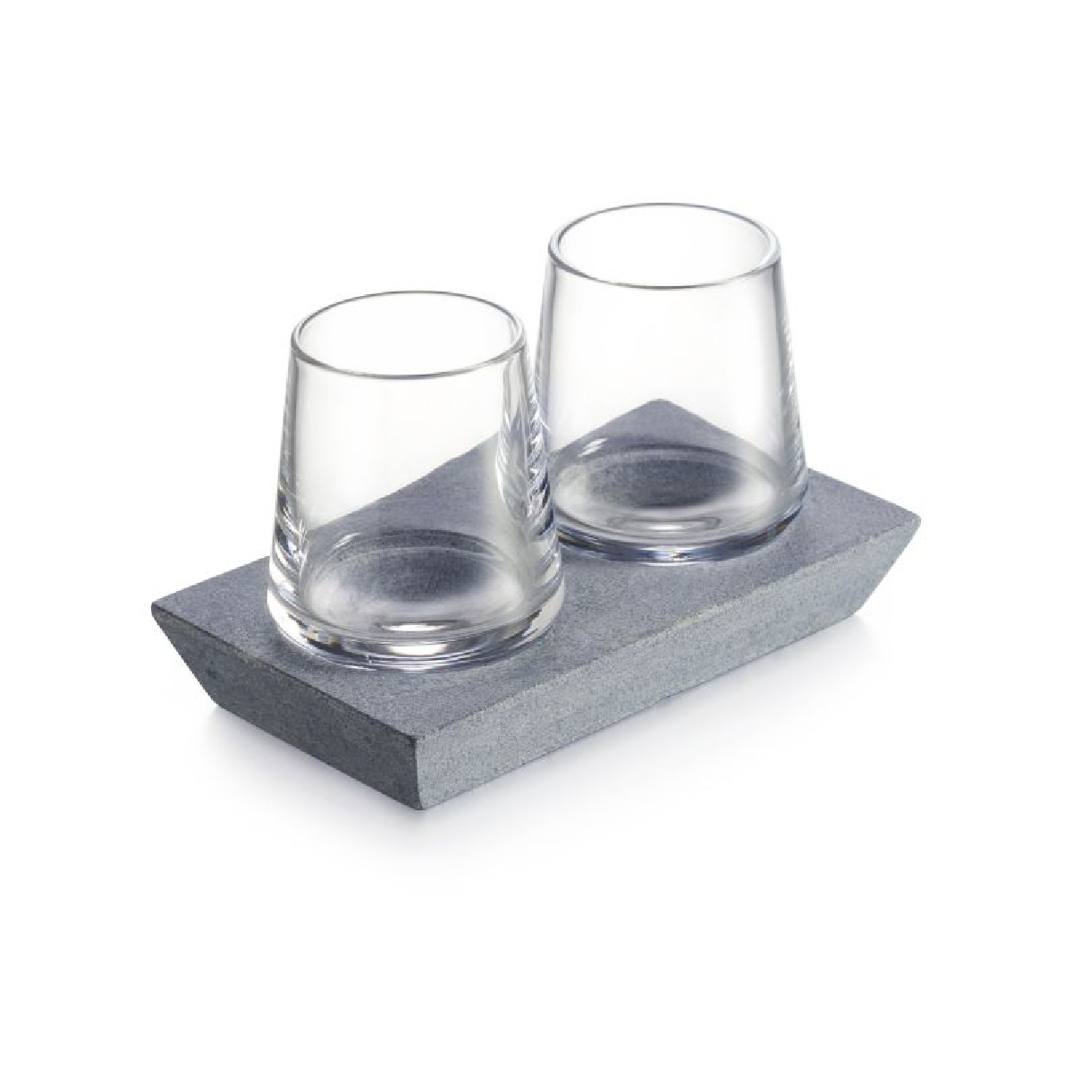 whiskey glasses and stone