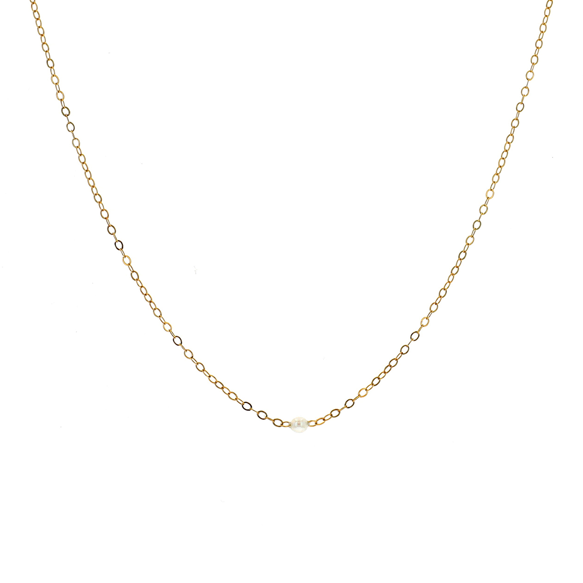 14K Yellow Gold Natural Add-A-Pearl Necklace