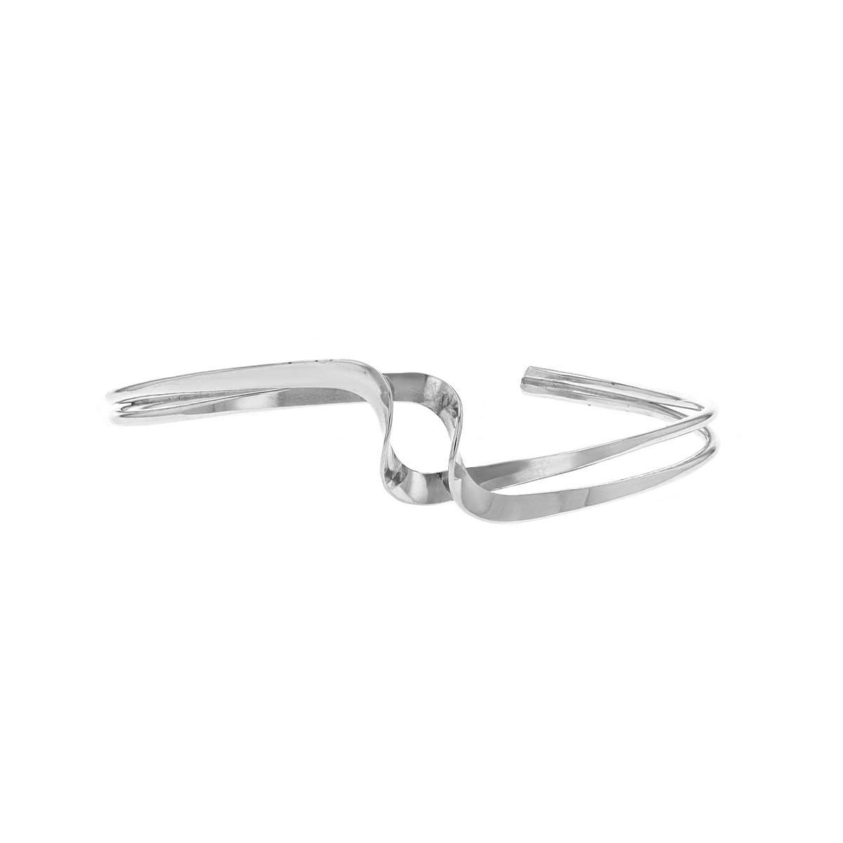 Sterling Silver Double Twist Cuff Bracelet