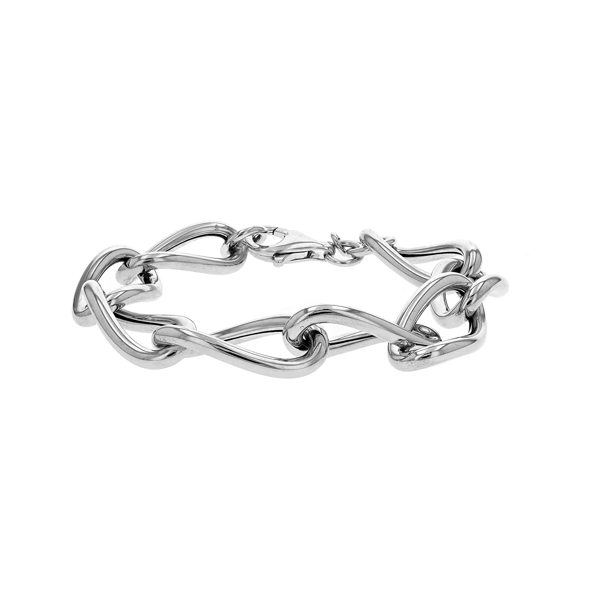 Sterling Silver Undulating Link Bracelet