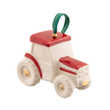 Belleek Classic Tractor Ornament - Red