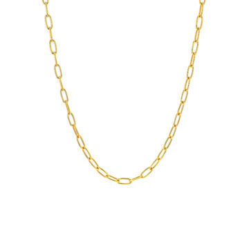 Yellow Gold Plated Sterling Silver Oval Link Chain
