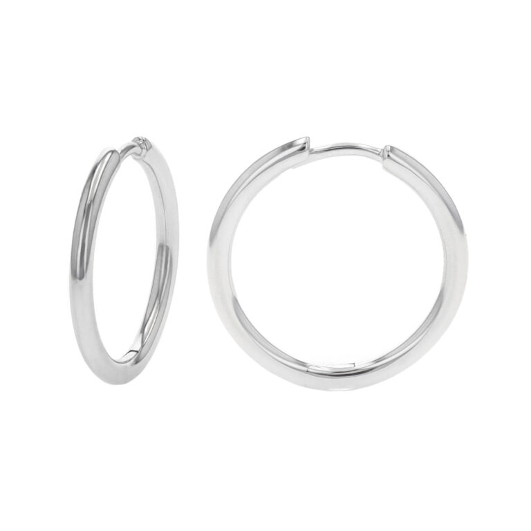 Sterling Silver 20 mm Hoop Earrings