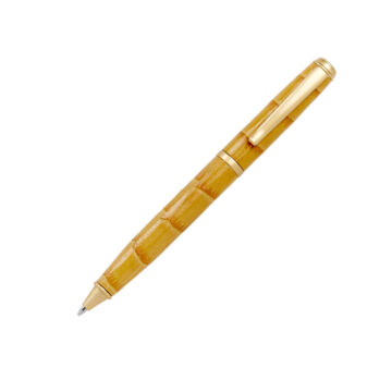 Graphic Image - Goldenrod Crocodile Leather Wrapped Pen