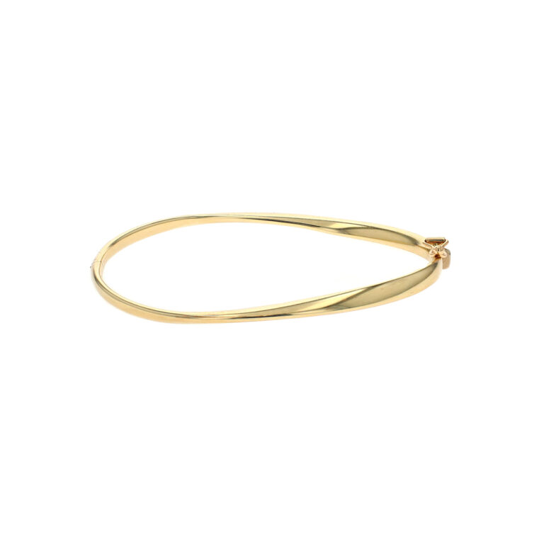 14K Yellow Gold Small Mobius Bangle Bracelet