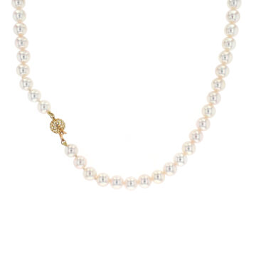 14K Yellow Gold Akoya Pearl Necklace