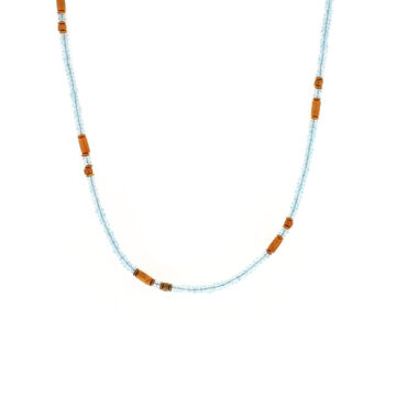 Gold Plated Sterling Silver Blue Topaz Necklace