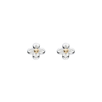 Sterling Silver and Gold Plated Honey Flower Earrings