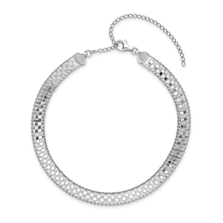 Sterling Silver Polished Choker Necklace