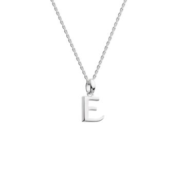 Sterling Silver Capital "E" Pendant with Chain