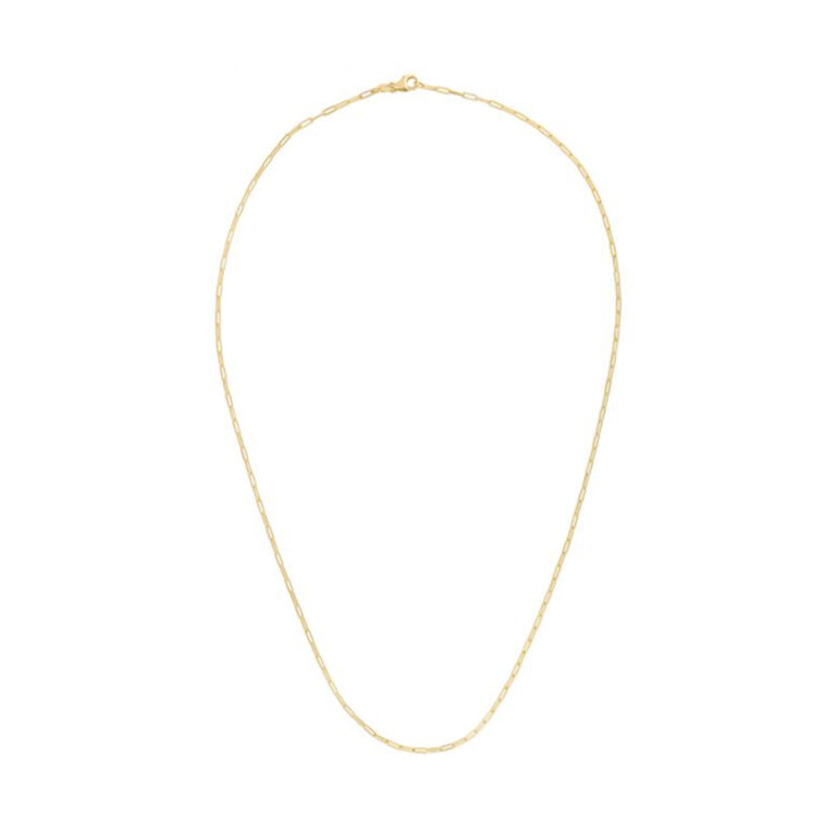 14K Yellow Gold 16-Inch 1.5 mm Paperclip Chain