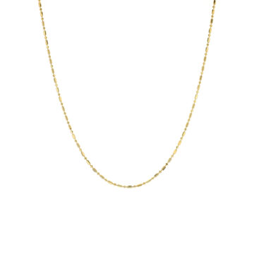 14K Yellow Gold 18-Inch 1.3 mm Bead and Bar Chain