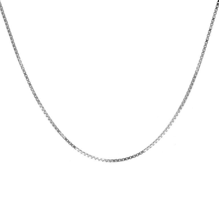 14K White Gold 20-Inch 1.0 mm Box Chain