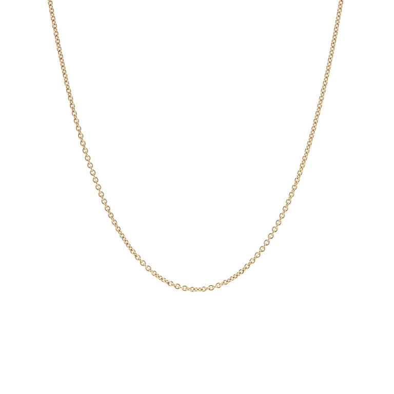 14K Yellow Gold 20-Inch 1.3 mm Round Cable Chain