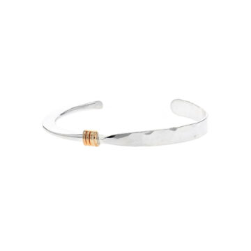 Sterling Silver Two-Tone Coil Cuff Bracelet