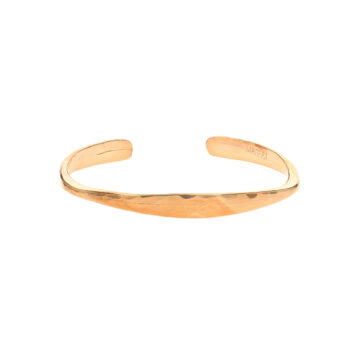Yellow Gold Filled Hammered Cuff Bracelet