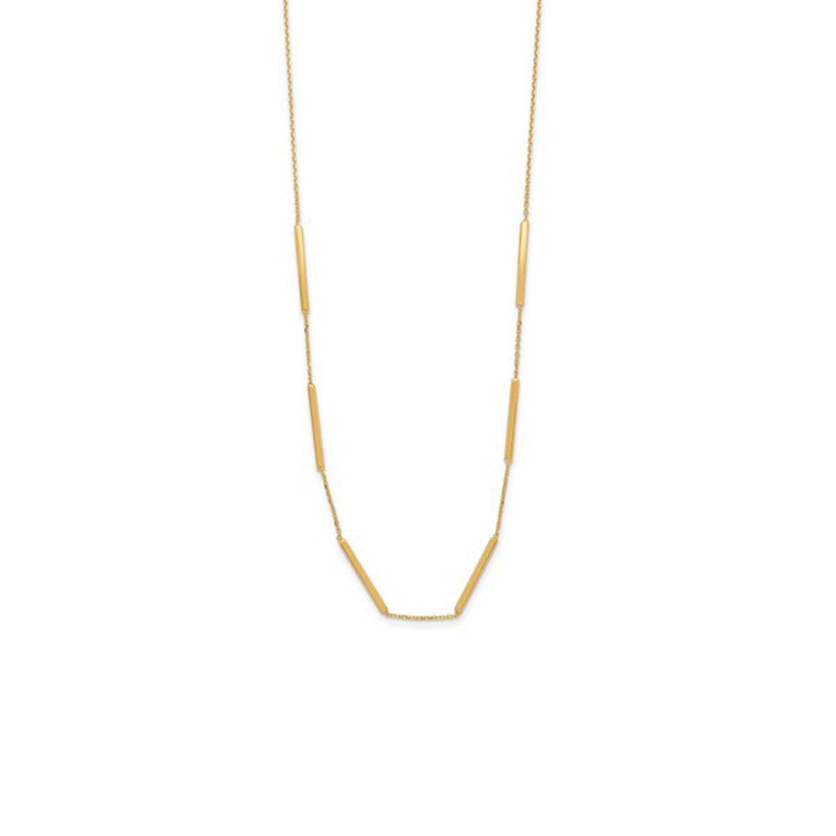 Gold bar shop station necklace