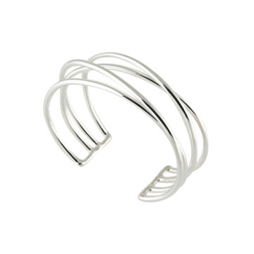 Sterling Silver Thin Wired Cuff Bracelet
