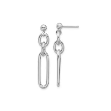 Sterling Silver Fancy Link Dangle Earrings
