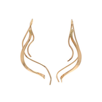Gold Filled Sterling Silver Wavy Earrings