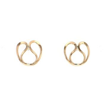 Sterling Silver Gold Filled Pretzel Earrings
