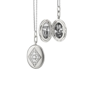 Sterling Silver Charlotte Oval Locket with Chain