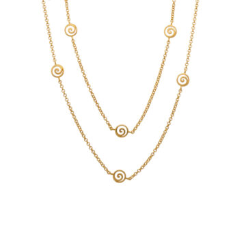Gold Plated Sterling Silver Swirl Necklace